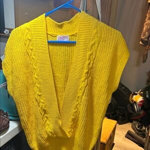 Vintage Collection Vivid Yellow V-Neck Sweater/Vest